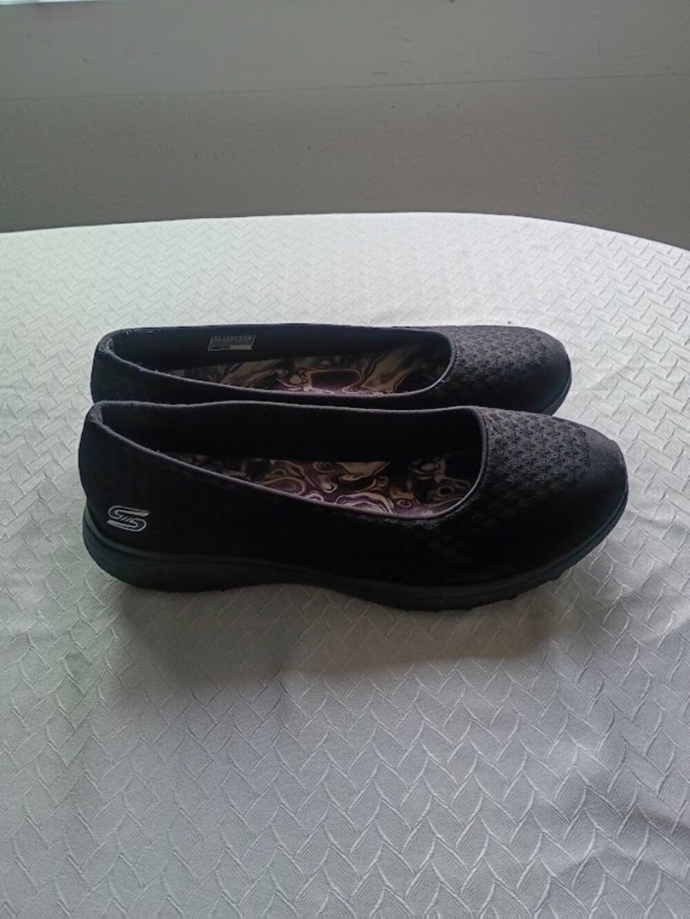 Skechers Women's Black Wide Fit LIKE NEW Ballet Flats Size 10 - Picture 5 of 7